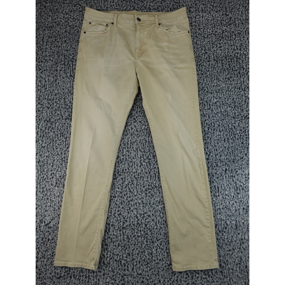 American Eagle Chino Pants Mens 36x32 Khaki Tan Active Flex Slim Fit Pant